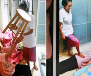 Con gái bắt mẹ già ăn phân, uống nước tiểu gây rúng động Singapore
