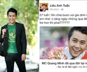 Sao Việt ngậm ngùi khóc thương MC Quang Minh