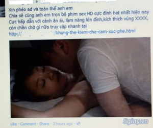 Tràn lan rác sex trên Facebook