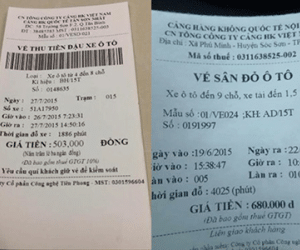 Sốt mạng hóa đơn gửi xe “cắt cổ” ở Nội Bài, Tân Sơn Nhất