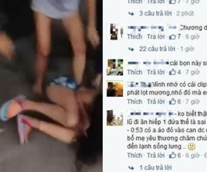 Choáng với nữ sinh cấp 2 đánh hội đồng bạn không thương tiếc