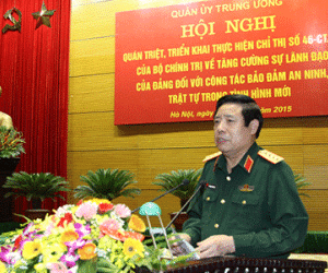 Đại tướng Phùng Quang Thanh chủ trì hội nghị Quân ủy Trung ương