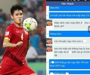 Tuyển thủ quốc gia Đinh Tiến Thành khẩu chiến với fan cuồng HAGL