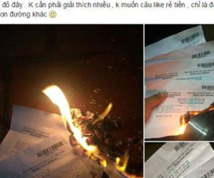 Thí sinh "thẳng tay" đốt 4 giấy chứng nhận kết quả thi ĐH vì mệt mỏi