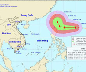 Xuất hiện siêu bão giật cấp 17 ngoài biển Đông