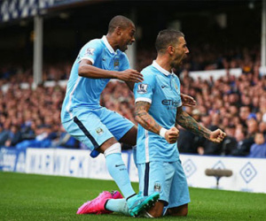 Everton 0-2 Man City: Man Xanh trở lại ngôi đầu