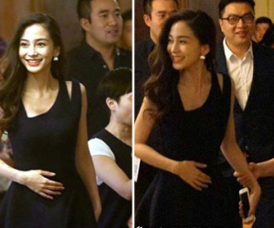 Angela Baby liên tục xoa bụng, bị nghi đang mang thai