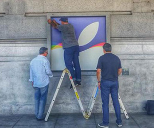 Apple bắt đầu trang hoàng sân khấu ra mắt iPhone 6S