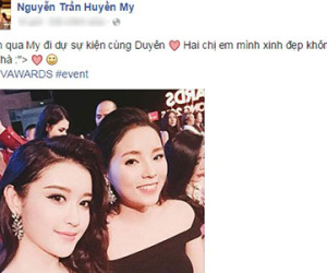 Huyền My bị ném đá vì nghi cố tình "dìm hàng" Kỳ Duyên trên trang cá nhân