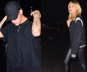Justin Bieber lén lút rời hộp đêm cùng người mẫu 18 tuổi