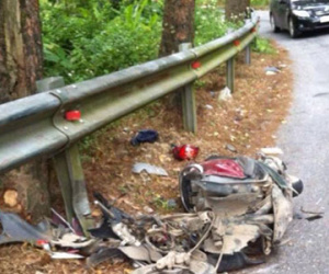 Xe máy rơi xuống vực ở Tam Đảo, đôi nam nữ thiệt mạng