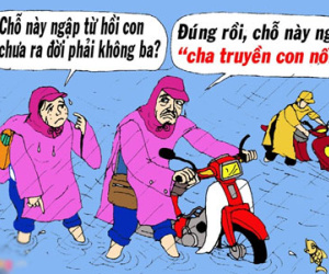 Hí họa kẹt xe, ngập nước lịch sử ở Sài Gòn