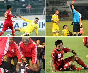 Những án phạt nặng vì chơi xấu ở V. League