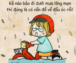 Tranh vui: Những nỗi khổ không để đâu cho hết khi trời mưa liên miên