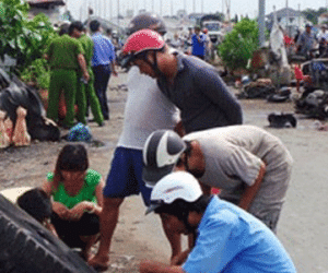 Bình khí đá nổ như bom, vợ chồng 9X thiệt mạng
