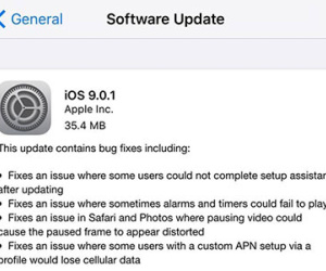 Apple tung bản sửa lỗi iOS 9.0.1