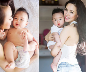 Vy Oanh khoe con trai đầu lòng
