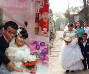 Đám cưới của "Bạch Tuyết - Chú lùn" gây sốt mạng