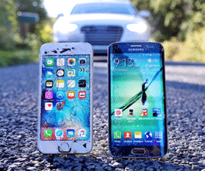Clip: Thử độ bền iPhone 6s và Samsung Galaxy S6 Edge