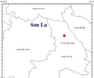Đất Sơn La rung chuyển 3,4 độ richter