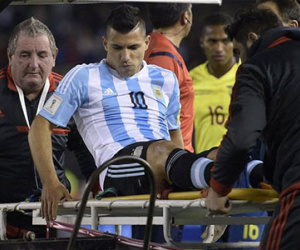 Aguero dính chấn thương ở vòng loại World Cup