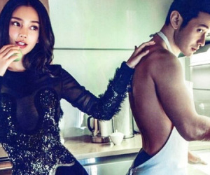 Huỳnh Hiểu Minh cởi trần rửa bát vì Angelababy