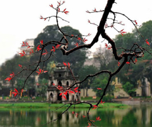 Hồ Gươm trong khoảnh khắc lạ thường