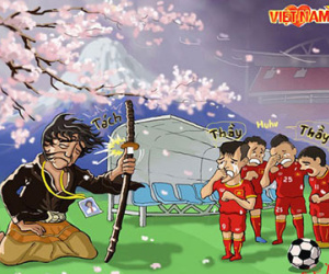 Hí họa: Học trò khóc tiễn biệt võ sĩ Miura