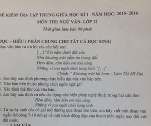 Ngôn ngữ tuổi teen vào đề kiểm tra văn, gây sốt mạng