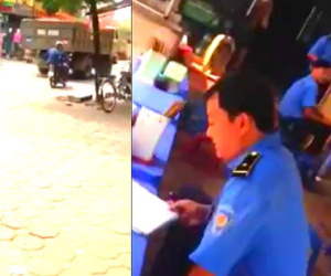 Thanh tra giao thông “mời” tài xế vào quán phở lập biên bản