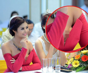 Những lần hớ hênh đến tái mặt của HH Mai Phương Thúy, Ngọc Hân