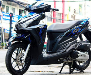 Honda Click 125i 2015 sơn dàn áo phong cách Tron Legacy