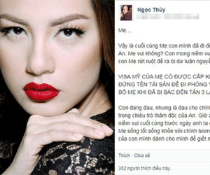 Siêu mẫu Ngọc Thúy viết "tâm thư" trách móc mẹ ruột