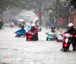 Không khí lạnh gây mưa lớn, Hà Nội có nguy cơ ngập lụt