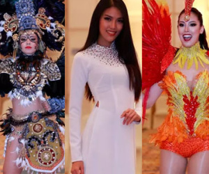 Lan Khuê diện áo dài trắng, nổi bật giữa dàn thí sinh Miss World