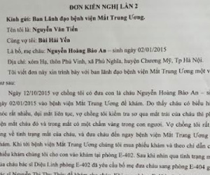 Cháu bé bị mù sau 5 ngày chẩn đoán viêm giác mạc
