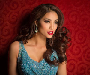 Phạm Hương lại nổi bật với hình ảnh photoshoot tại Hoa hậu Hoàn vũ 2015