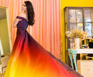 Váy dạ hội dự thi ở Miss World của Lan Khuê