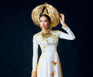 Cận cảnh trang phục dân tộc của Phạm Hương tại Hoa hậu Hoàn vũ