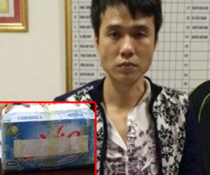Vận chuyển 2,5kg ma túy đá trong thùng nước Lavie