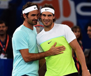 Federer vui vẻ dù thất bại trước Nadal