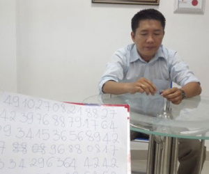 Gặp "cao thủ trí nhớ" có khả năng ghi nhớ dãy 1.800 số
