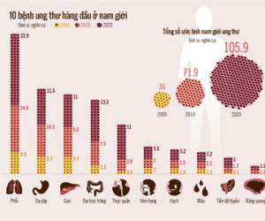 10 bệnh ung thư hàng đầu dễ mắc ở Việt Nam