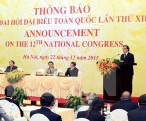 Thông báo về Đại hội Đảng lần thứ XII tới các tổ chức quốc tế