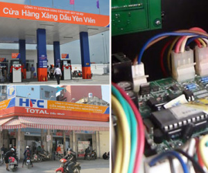 Bắt quả tang 2 cây xăng tại Hà Nội gắn 6 chíp gian lận điều khiển từ xa