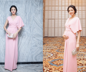 Trương Tử Lâm rạng rỡ khoe bụng bầu 5 tháng tại Miss World 2015