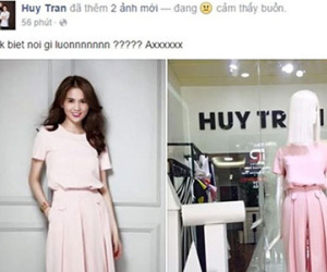 Ngọc Trinh cười khi NTK Huy Trần copy rồi tố cô đạo nhái