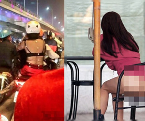 Thiếu nữ Hà Nội mặc mong manh giữa trời rét căm căm