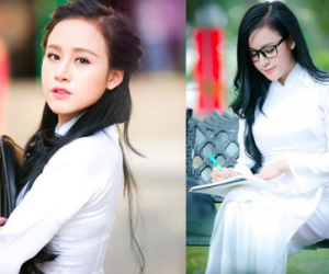 "Bà Tưng" hiền thục trong trang phục áo dài trắng nữ sinh