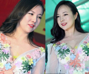 Can Lộ Lộ diện váy diêm dúa "chèn ép" vòng một